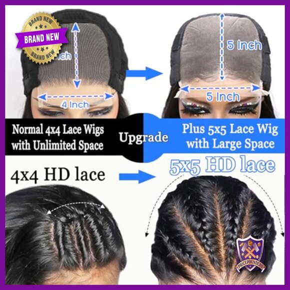 Human Hair Glueless Bob Wig 8 Inch Deep Wave 5x5 Lace Closure main image 6